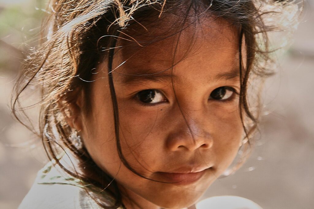 young girl, girl, child, cambodia, poor, view, portrait, street kid, face, expression, asian, disheveled, tousled, hair, cambodia, cambodia, poor, poor, poor, poor, poor