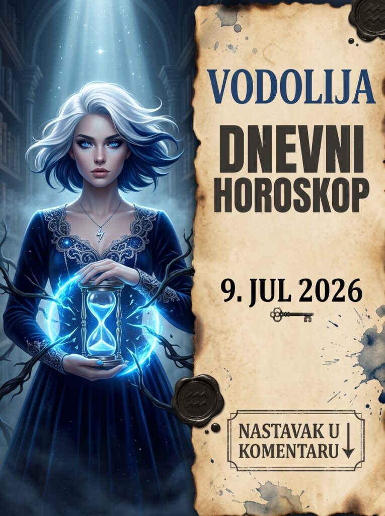 VODOLIJA – DNEVNI HOROSKOP ZA 9. JUL 2026: Zvezde pale vaš unutrašnji radar! Danas hirurški odstranjujete svaku manipulaciju i preuzimate potpunu kontrolu nad svojim univerzumom!