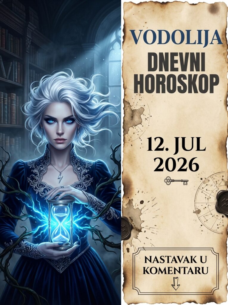 VODOLIJA – DNEVNI HOROSKOP ZA 12. JUL 2026: Kosmički udar briše sve iluzije! Otkrijte ko danas zauvek leti sa vaše liste i kakva vas ludačka milionska vizija čeka!