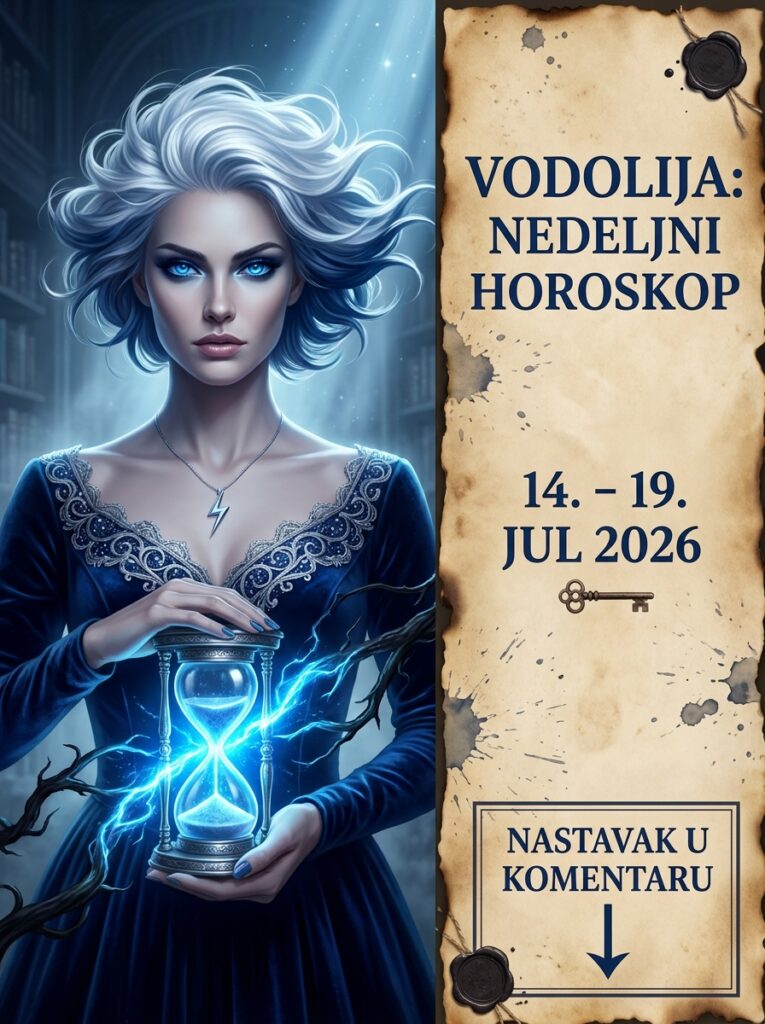 VODOLIJA – VELIKI NEDELJNI HOROSKOP (14. DO 19. JUL 2026): Zvezde najavljuju brutalan slom matriksa! Saznajte ko zauvek leti iz vašeg života i kakva vas ludačka, milionska vizija čeka u mraku!