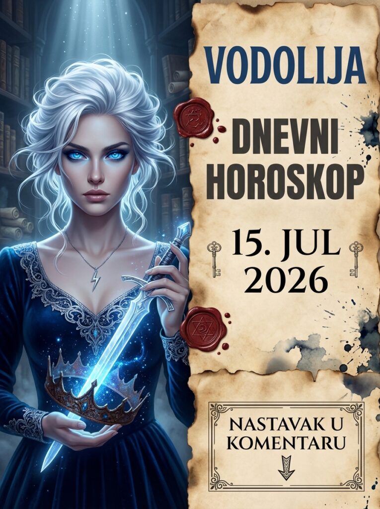 VODOLIJA – DNEVNI HOROSKOP ZA 15. JUL 2026: Univerzum vam daje skalpel u ruke! Saznajte ko danas zauvek leti iz vašeg života i kakva vas ludačka, milionska vizija čeka!