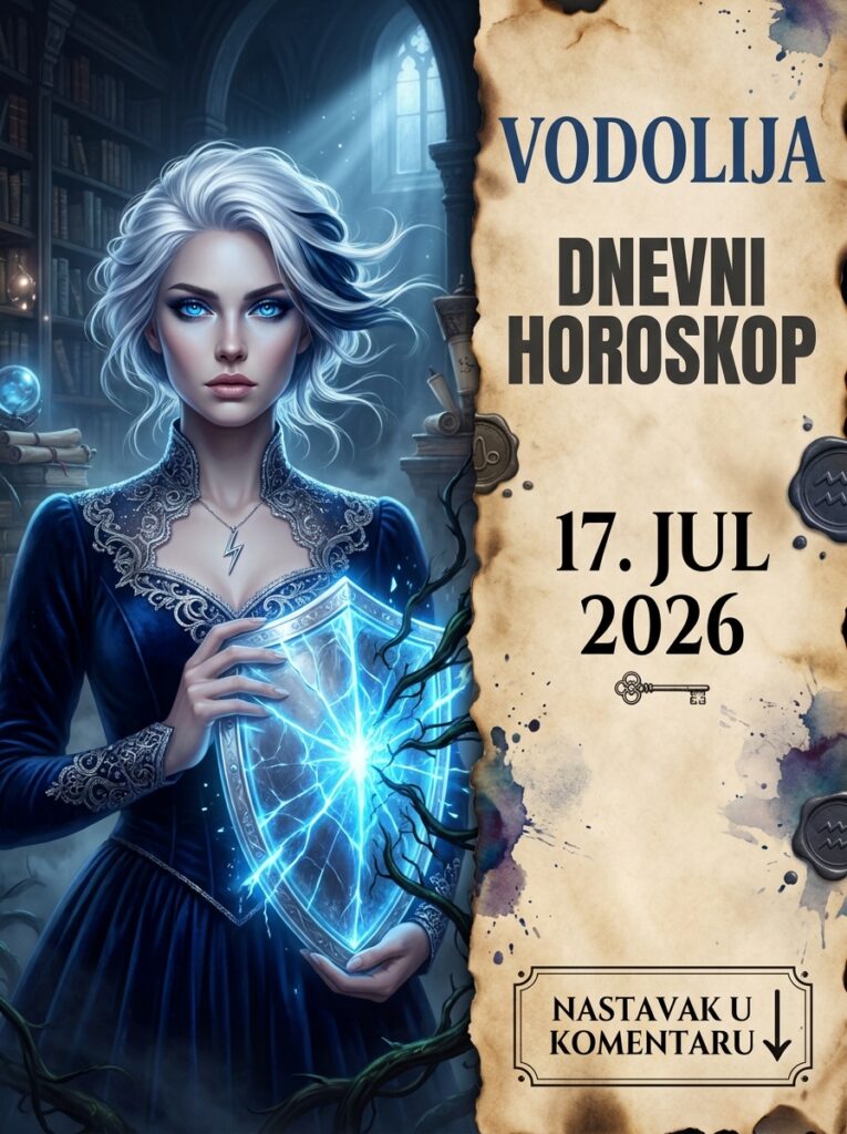 VODOLIJA – DNEVNI HOROSKOP ZA 17. JUL 2026: Kosmički udar briše vaš stari matriks! Saznajte ko danas zauvek gubi vaš broj i kakva vas ludačka vizija čeka!