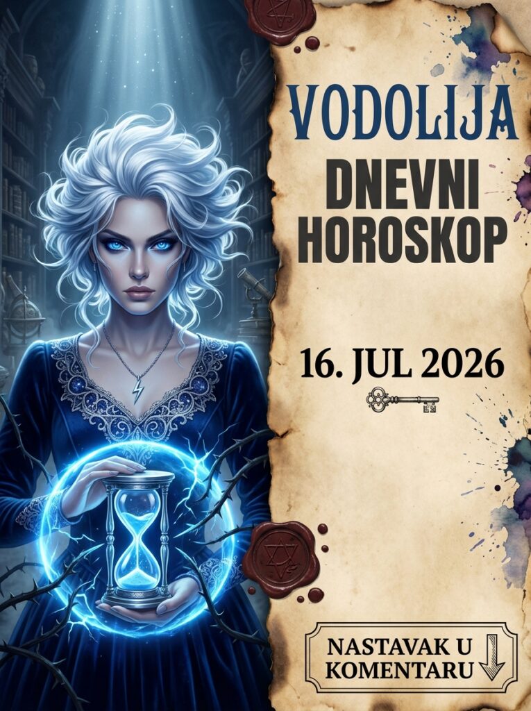 VODOLIJA – DNEVNI HOROSKOP ZA 16. JUL 2026: Kosmički udar briše vaš stari matriks! Saznajte ko danas zauvek gubi vaš broj i kakva vas ludačka vizija čeka!