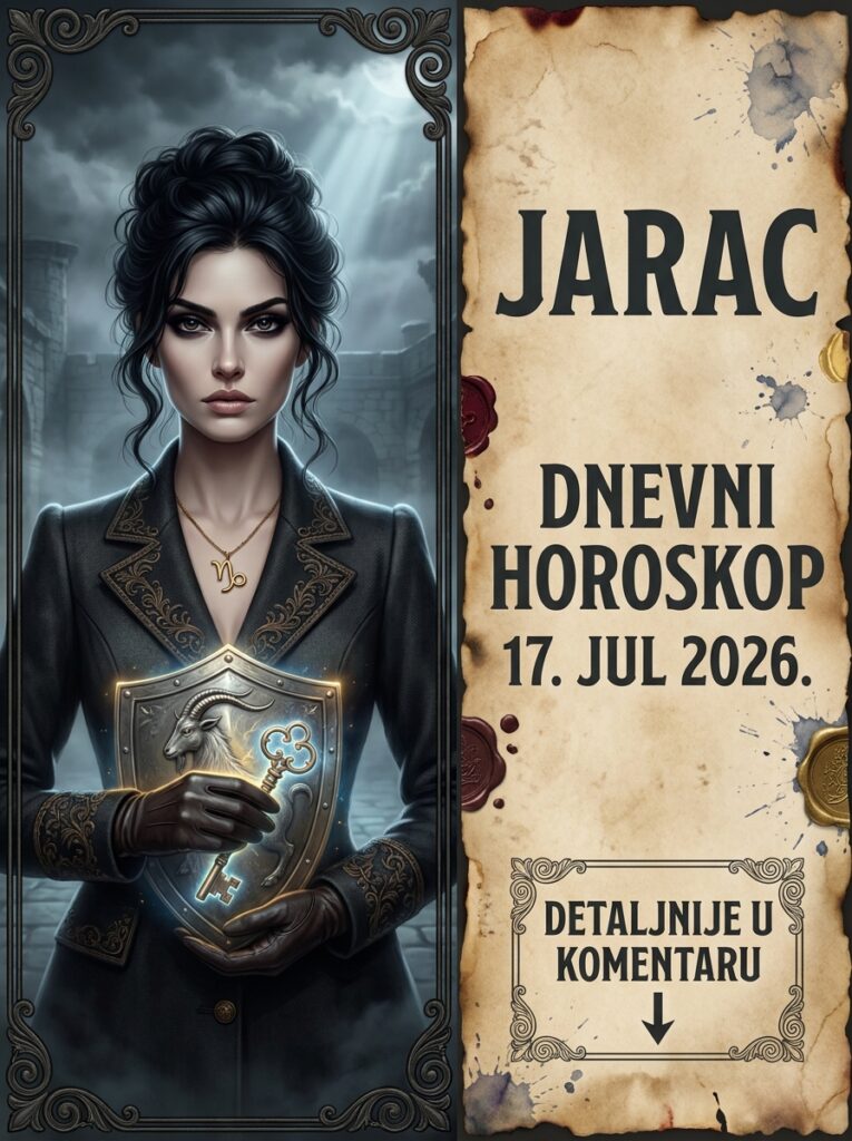 JARAC DNEVNI HOROSKOP 17. JUL 2026: Petak apokaliptičnog reza, blokiranje vikend-foliranata i dan kada vaša klasa uništava svaki amaterizam!