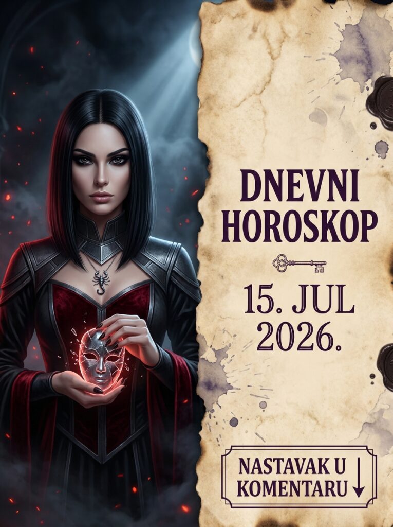 ŠKORPIJA – DNEVNI HOROSKOP ZA 15. JUL 2026: Neko danas svesno gazi vašu crvenu liniju, a vaša olovna tišina im potpisuje najgoru životnu presudu!