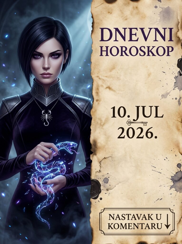 ŠKORPIJA – DNEVNI HOROSKOP ZA 10. JUL 2026: Univerzum vam donosi krunski dokaz o nečijoj izdaji, a vaš zaleđeni potez ih večeras briše sa mape živih!