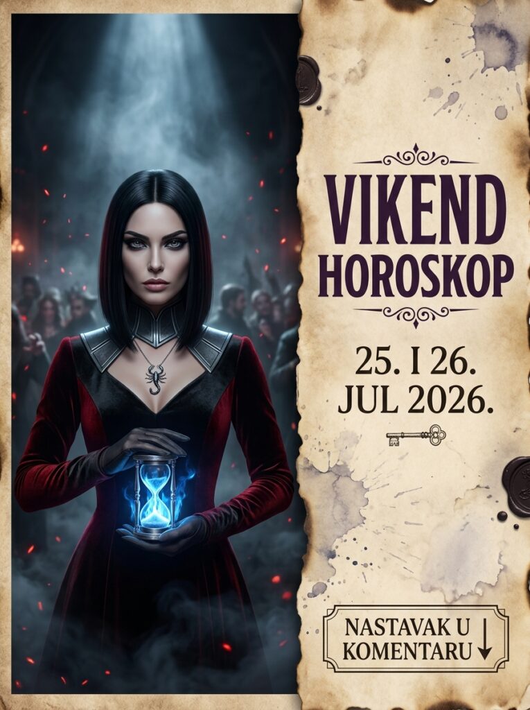 ŠKORPIJA – VIKEND HOROSKOP ZA 25. I 26. JUL 2026: Zaleđena tišina gazi lažne prijatelje, a nedeljni mrak donosi genijalan milionski plan!