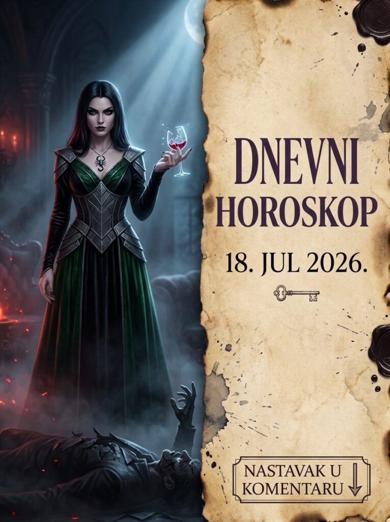 ŠKORPIJA – DNEVNI HOROSKOP ZA 18. JUL 2026: Subota donosi pad lažnih prijatelja u blato, a vaša zaleđena tišina im gasi svaku nadu za spas!