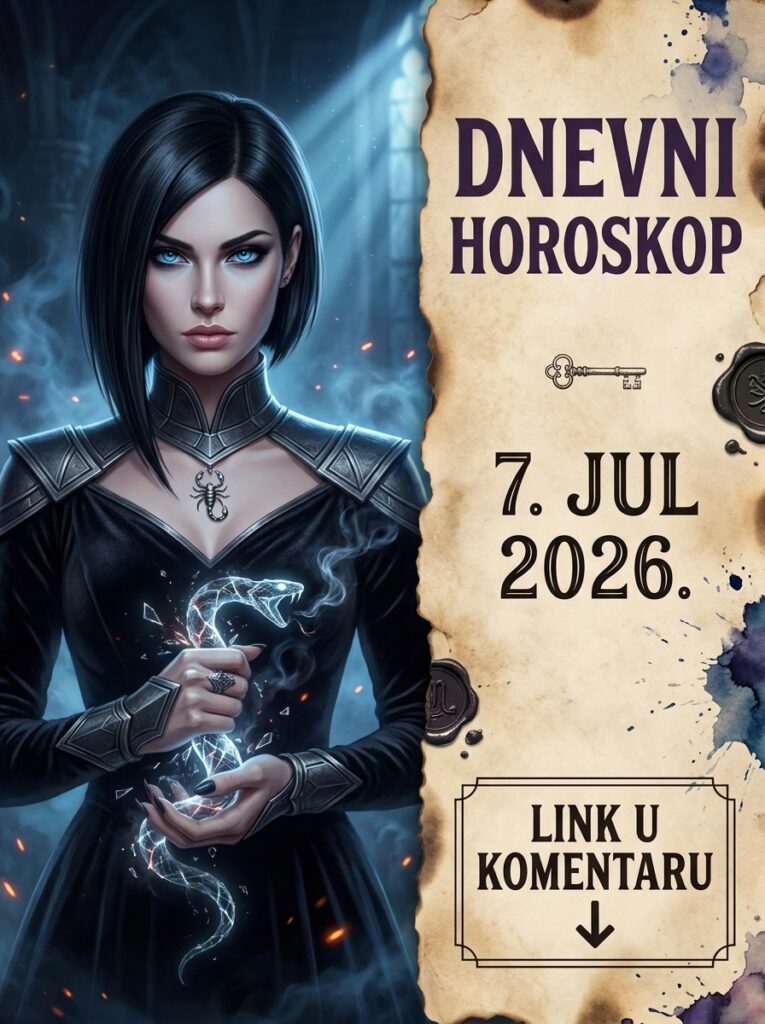 ŠKORPIJA – DNEVNI HOROSKOP ZA 7. JUL 2026: Neko iz vaše senke vam sprema jezivu zamku, ali vaš hirurški šah-mat iz mrtvog ugla im briše celo postojanje!