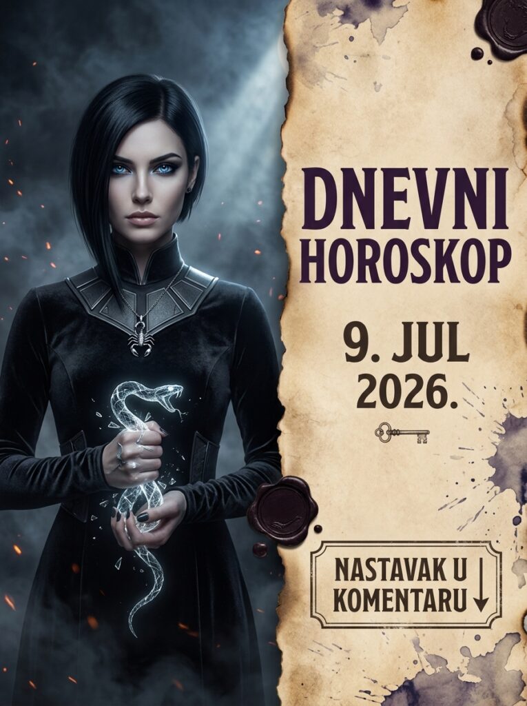 ŠKORPIJA – DNEVNI HOROSKOP ZA 9. JUL 2026: Karmička omča se steže oko vrata vaših neprijatelja, a vaš zaleđeni potez im večeras gasi svaku nadu!