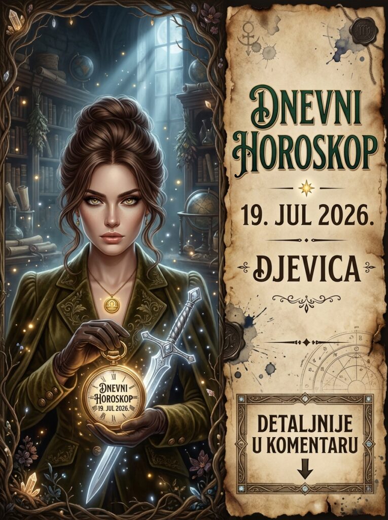 DNEVNI HOROSKOP 19. JUL 2026. – DJEVICA: Nedelja konačnog trijumfa! Saznajte kako će vaša ledena tišina danas slomiti sve pokušaje manipulacije i zašto je ovo dan kada postavljate pravila za narednu godinu!