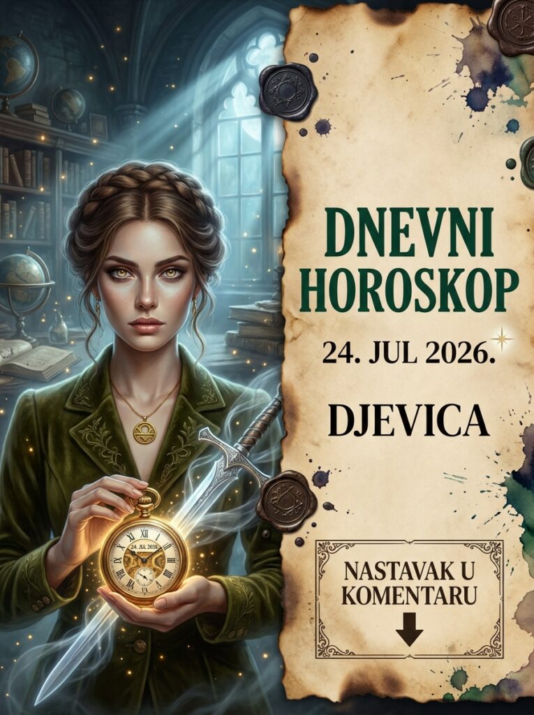 DNEVNI HOROSKOP 24. JUL 2026. – DJEVICA: Petak konačne egzekucije! Saznajte zašto danas hladnokrvno uništavate tuđi amaterizam i kako vaša izolacija večeras postaje neprobojna!