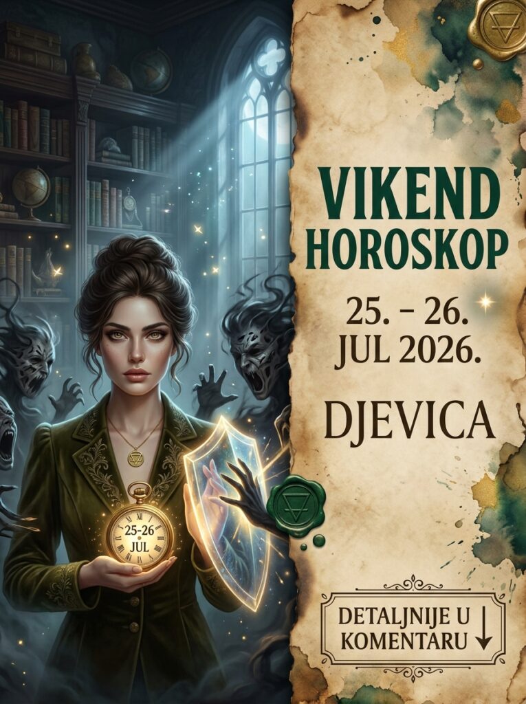 HOROSKOP ZA VIKEND (25. i 26. JUL 2026) – DJEVICA: Dva dana apsolutnog karantina! Kako će vaša zaleđena izolacija ovog vikenda uništiti folirante i resetovati vaš genijalni um!