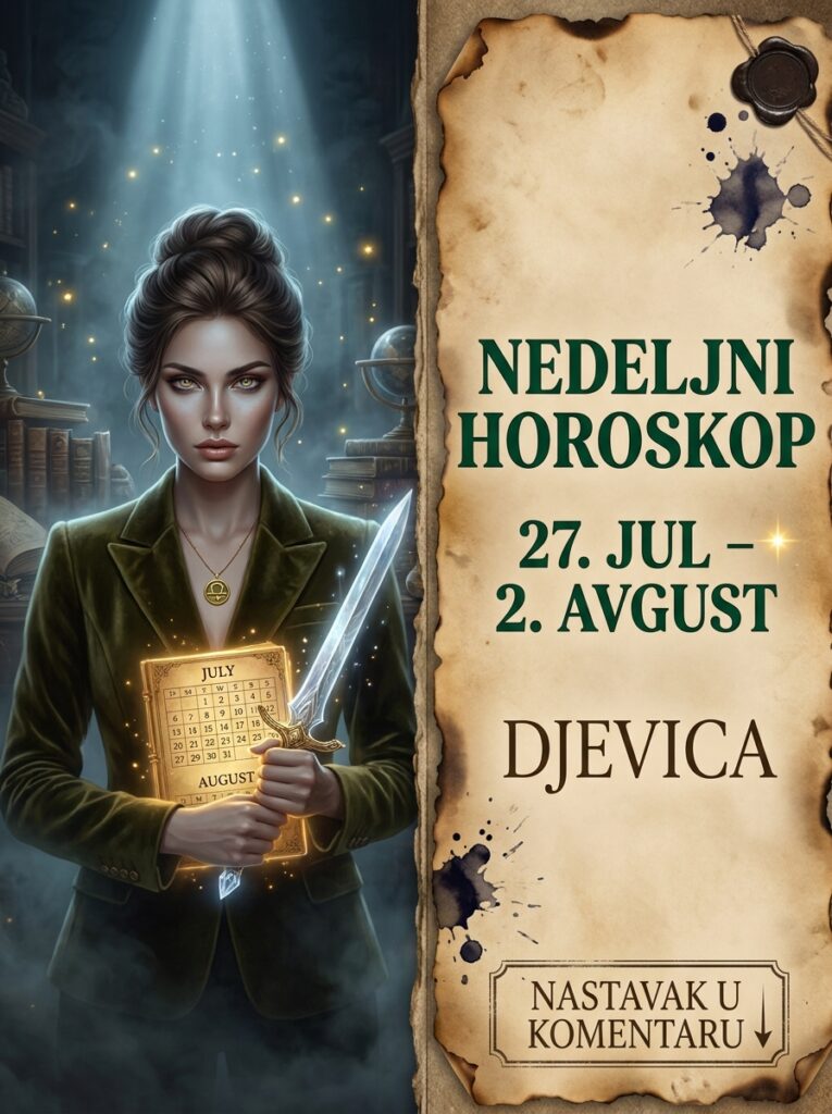 NEDELJNI HOROSKOP (27. JUL – 2. AVGUST) – DJEVICA: Sedmica brutalnog čišćenja! Saznajte kako rušite amaterski sistem i zašto vaša zaleđena logika ove nedelje donosi brdo novca!
