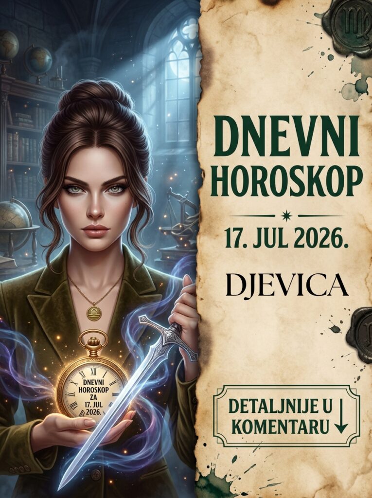 DNEVNI HOROSKOP 17. JUL 2026. – DJEVICA: Petak konačnog reza! Saznajte zašto danas vaš zaleđeni intelekt gazi preko tuđih izgovora i kako ćete uništiti svakog energetskog vampira!