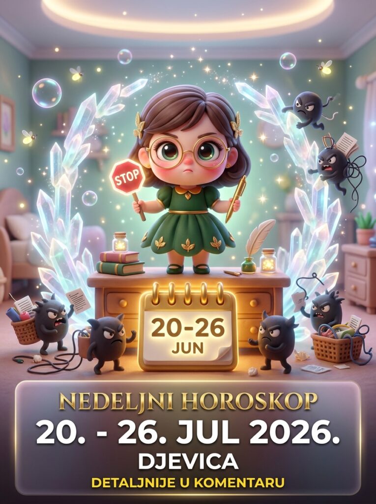 NEDELJNI HOROSKOP (20. – 26. JUL 2026): Nedelja surove čistke! Kako će Djevica u 7 dana pregaziti energetske vampire i izgraditi carstvo mira!