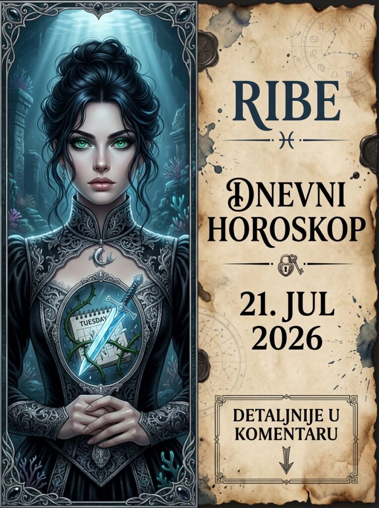 RIBE – Dnevni horoskop za 21. jul 2026: Utorak ledenog otrežnjenja! Dan kada sečete sve iluzije, gazite manipulatore na poslu i naplaćujete svoj mir!