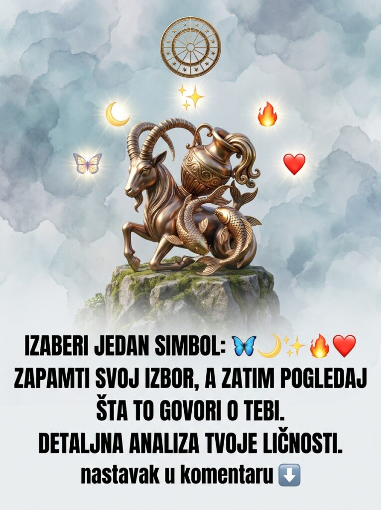 IZABERI JEDAN SIMBOL (🦋🌙✨🔥❤️): Karmički test podsvesti i detaljna analiza ličnosti Jarca, Vodolije i Riba!