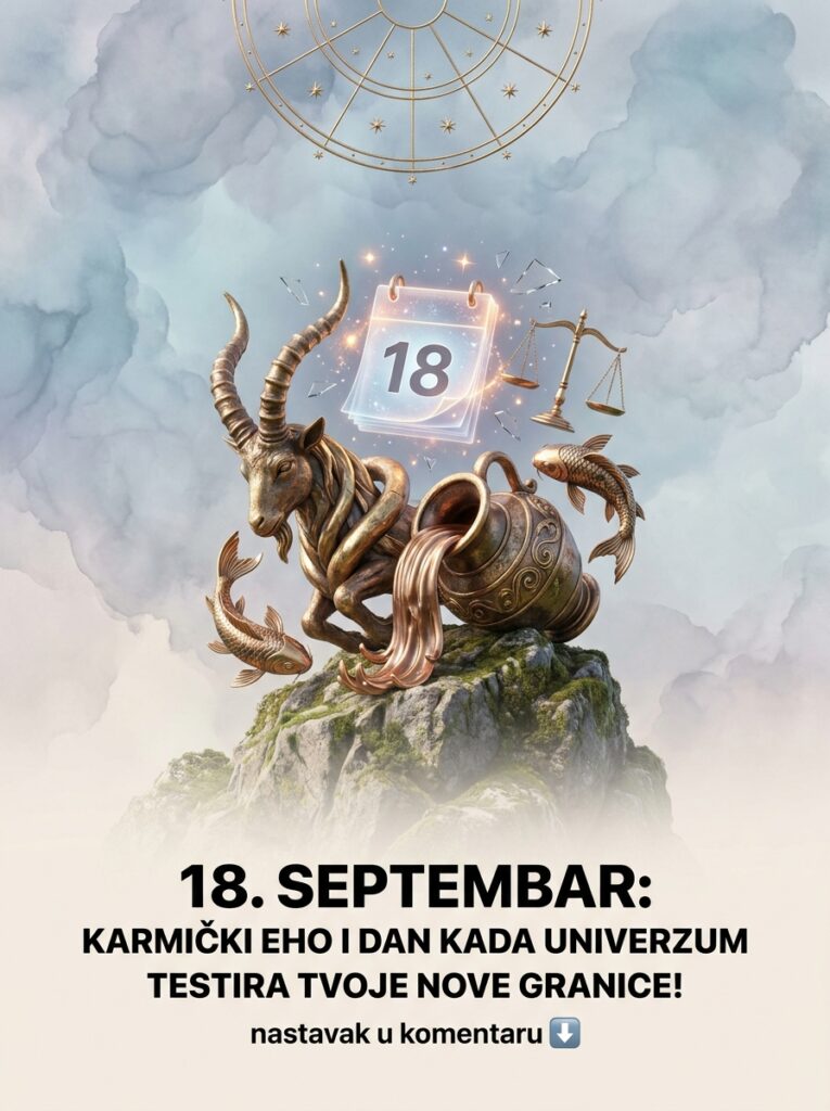DNEVNI HOROSKOP ZA 18. SEPTEMBAR: Karmički eho, testiranje novih granica i surova kosmička inspekcija za Jarca, Vodoliju i Ribe!