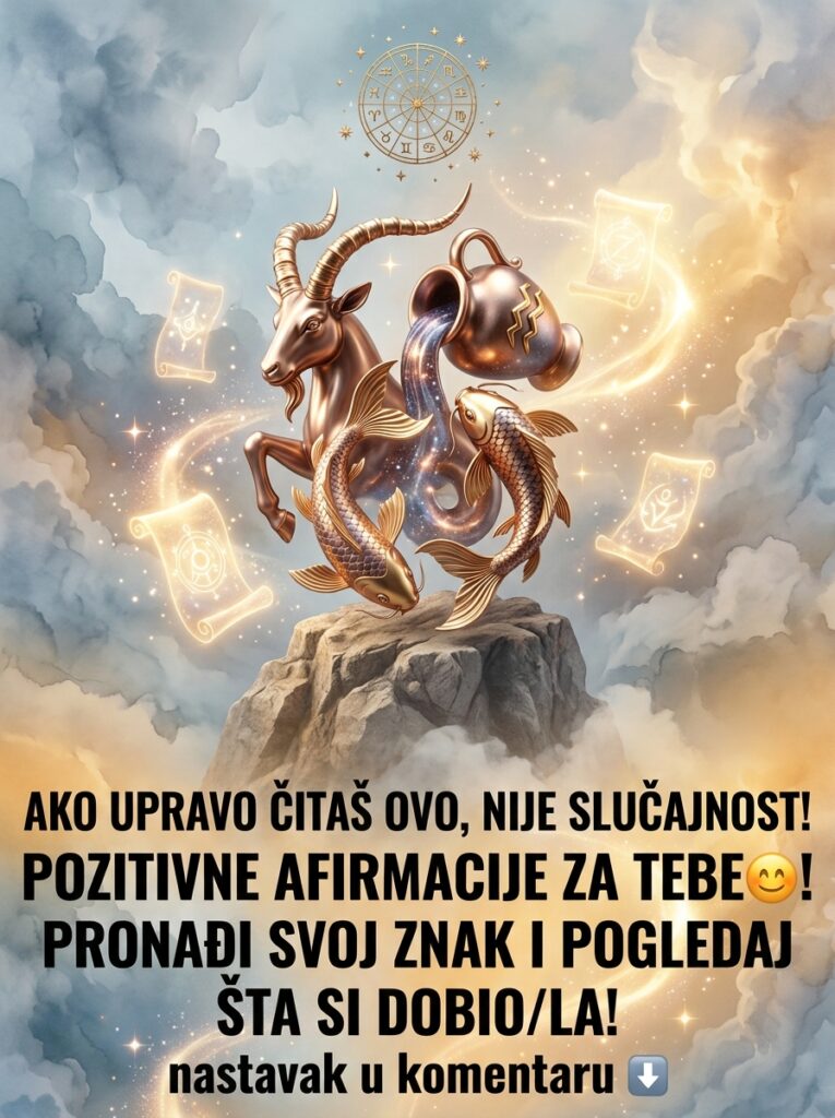 AKO UPRAVO ČITAŠ OVO, NIJE SLUČAJNOST! Pozitivne afirmacije, karmičko isceljenje i rušenje životnih blokada za Jarca, Vodoliju i Ribe!