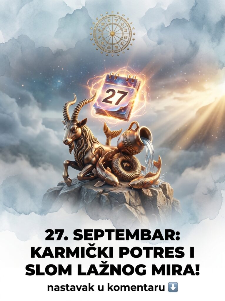 DNEVNI HOROSKOP ZA 27. SEPTEMBAR: Karmički potres, hirurško uklanjanje toksičnih ljudi i slom lažnog mira za Jarca, Vodoliju i Ribe!