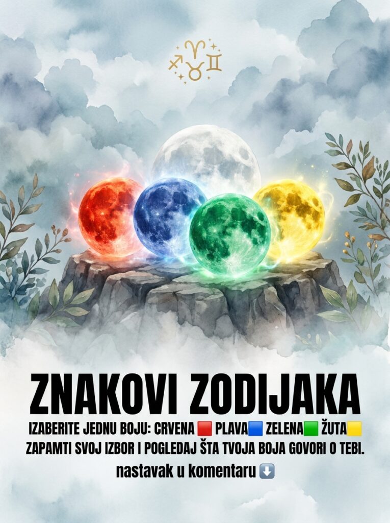 IZABERITE JEDNU BOJU (Crvena, plava, zelena, žuta): Surovi karmički test podsvesti za Ovna, Bika i Blizance!