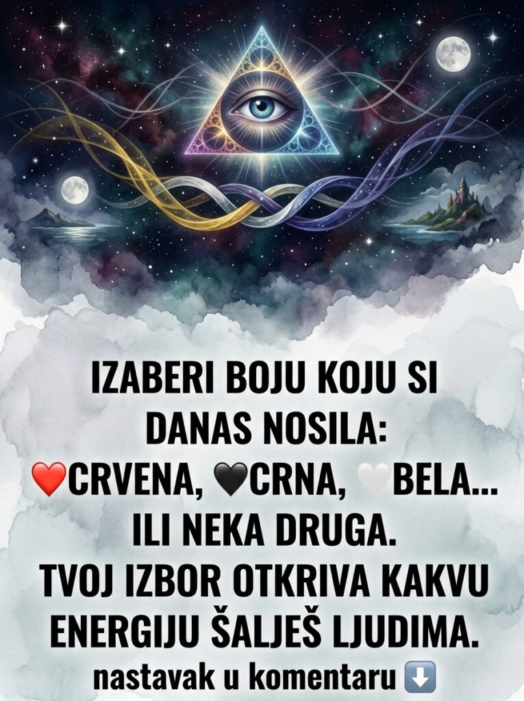 🎨 Izaberi boju koju si danas nosila! ❤️🖤🤍 Tvoj izbor otkriva kakvu energiju šalješ ljudima i tvoju najmračniju biološku blokadu!