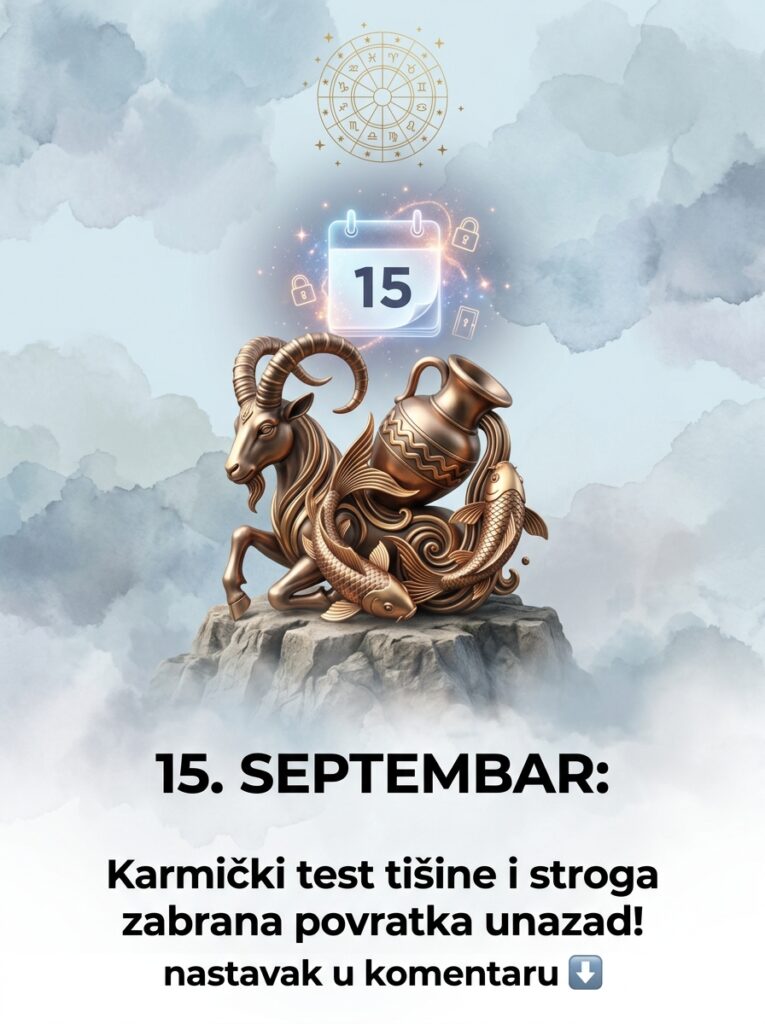 DNEVNI HOROSKOP ZA 15. SEPTEMBAR: Karmički test tišine, strah od mira i stroga zabrana povratka unazad za Jarca, Vodoliju i Ribe!