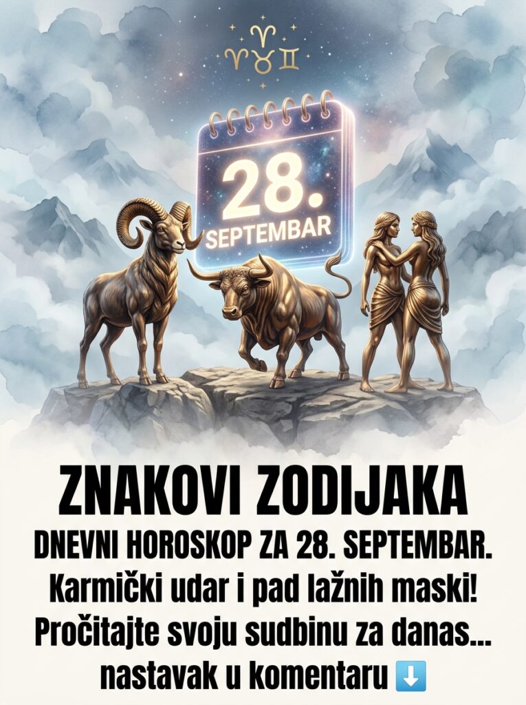 Dnevni horoskop za 28. septembar: Karmičko čišćenje, naplata dugova i pad lažnih maski za Ovna, Bika i Blizance! ⚡