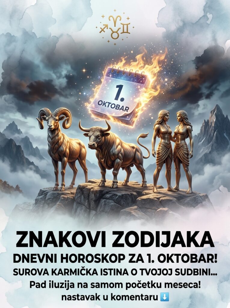 DNEVNI HOROSKOP ZA 1. OKTOBAR: Surova karmička istina, pad iluzija i bolno otrežnjenje na samom početku meseca za Ovna, Bika i Blizance