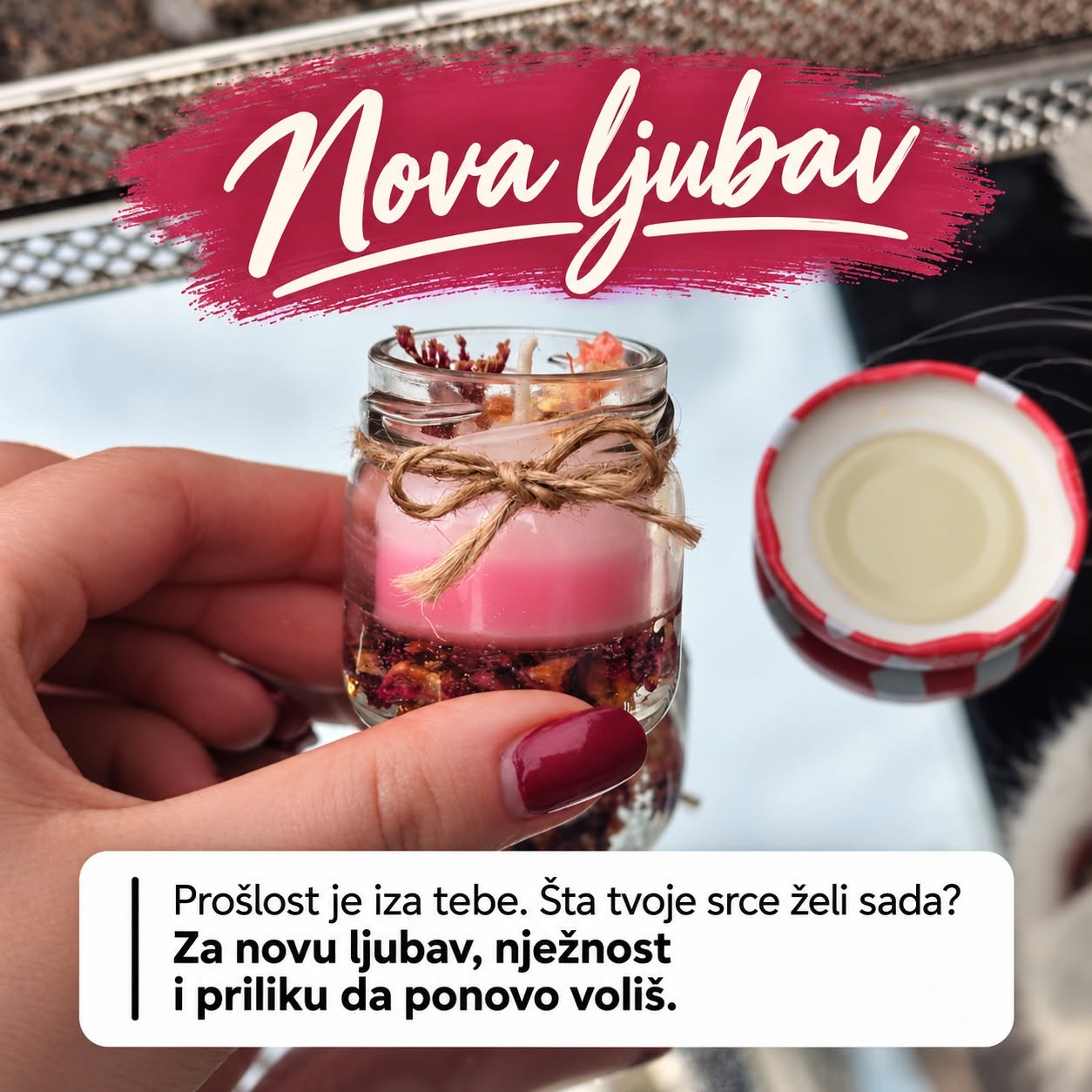 Nova ljubav — personalizovana svijeća za novu ljubav i otvaranje srca