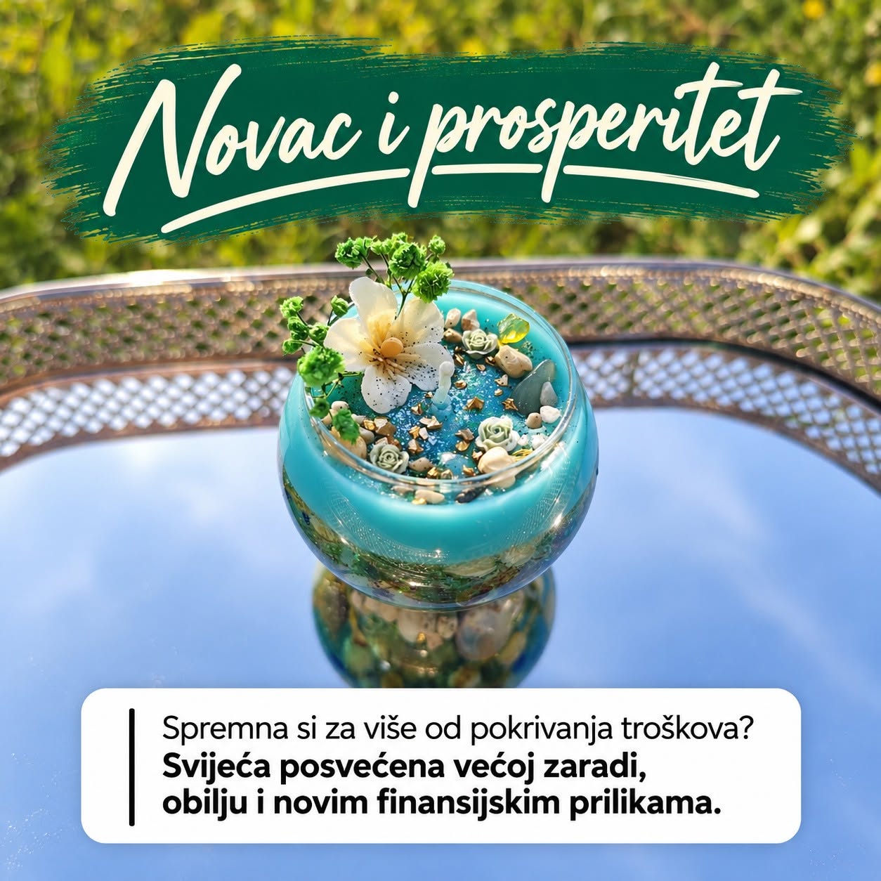 Novac i prosperitet — personalizovana svijeća