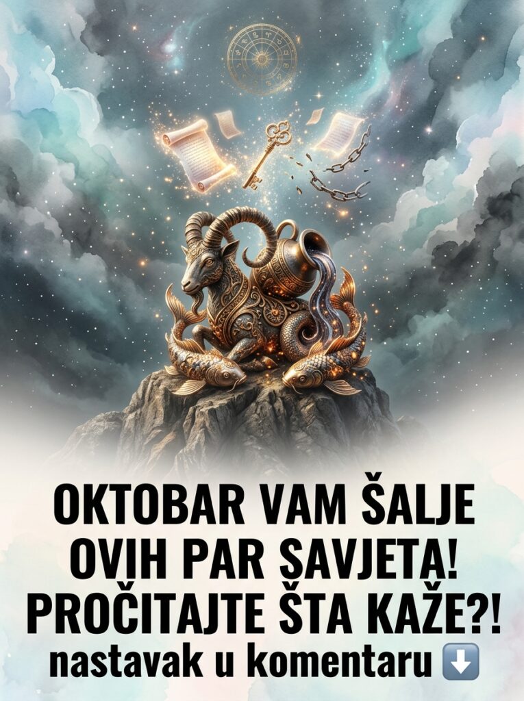 OKTOBAR VAM ŠALJE OVIH PAR SAVJETA: Pročitajte šta kaže?! Surova karmička obdukcija i životne smjernice za Jarca, Vodoliju i Ribe!