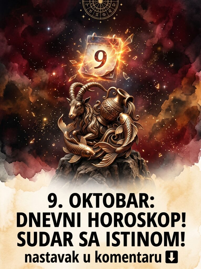 9. OKTOBAR: Dnevni horoskop donosi nemilosrdnu karmičku obdukciju, pad iluzija i forenzički sudar sa istinom za Jarca, Vodoliju i Ribe!