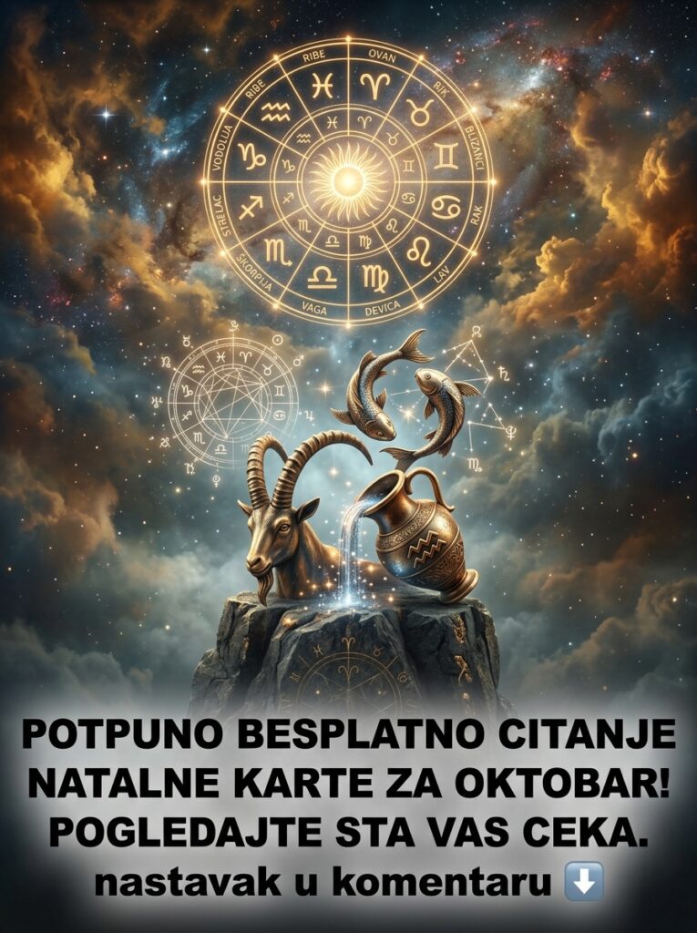 POTPUNO BESPLATNO ČITANJE NATALNE KARTE ZA OKTOBAR: Pogledajte šta vas čeka i kakva surova karmička presuda stiže za Jarca, Vodoliju i Ribe
