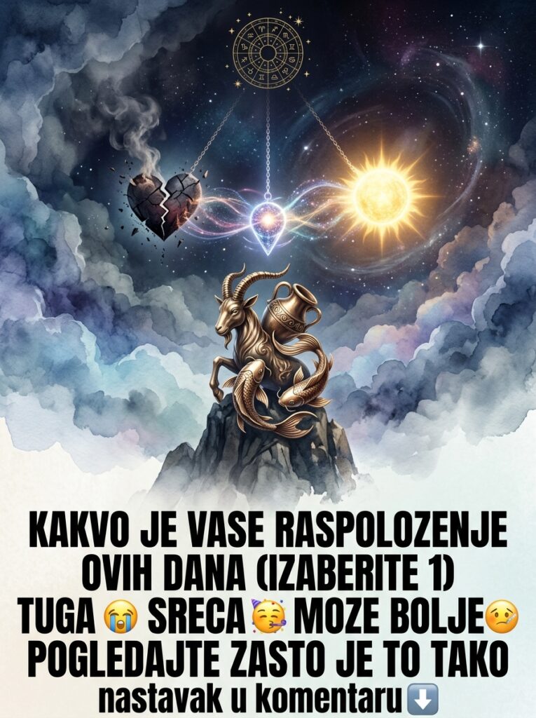KAKVO JE VAŠE RASPOLOŽENJE OVIH DANA: Tuga, sreća ili može bolje? Surova karmička obdukcija vašeg trenutnog stanja za Jarca, Vodoliju i Ribe!