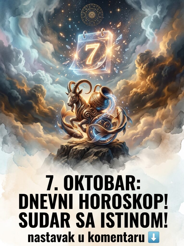 DNEVNI HOROSKOP ZA 7. OKTOBAR: Karmička giljotina, pad vaših lažnih maski i nemilosrdan sudar sa istinom za Jarca, Vodoliju i Ribe!