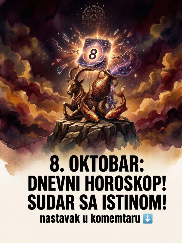 DNEVNI HOROSKOP ZA 8. OKTOBAR: Karmička giljotina, pad vaših lažnih maski i nemilosrdan sudar sa istinom za Jarca, Vodoliju i Ribe!