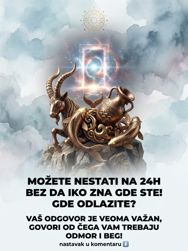 MOŽETE NESTATI NA 24H BEZ DA IKO ZNA GDE STE: Gde odlazite? Surova psihološka istina i karmička obdukcija vašeg tajnog bega za Jarca, Vodoliju i Ribe!