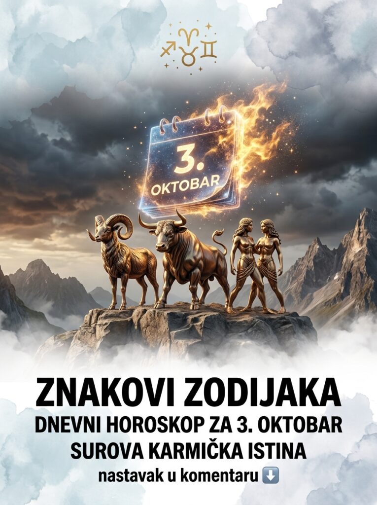 DNEVNI HOROSKOP ZA 3. OKTOBAR: Surova karmička istina, pad iluzija i bolno otrežnjenje za Ovna, Bika i Blizance