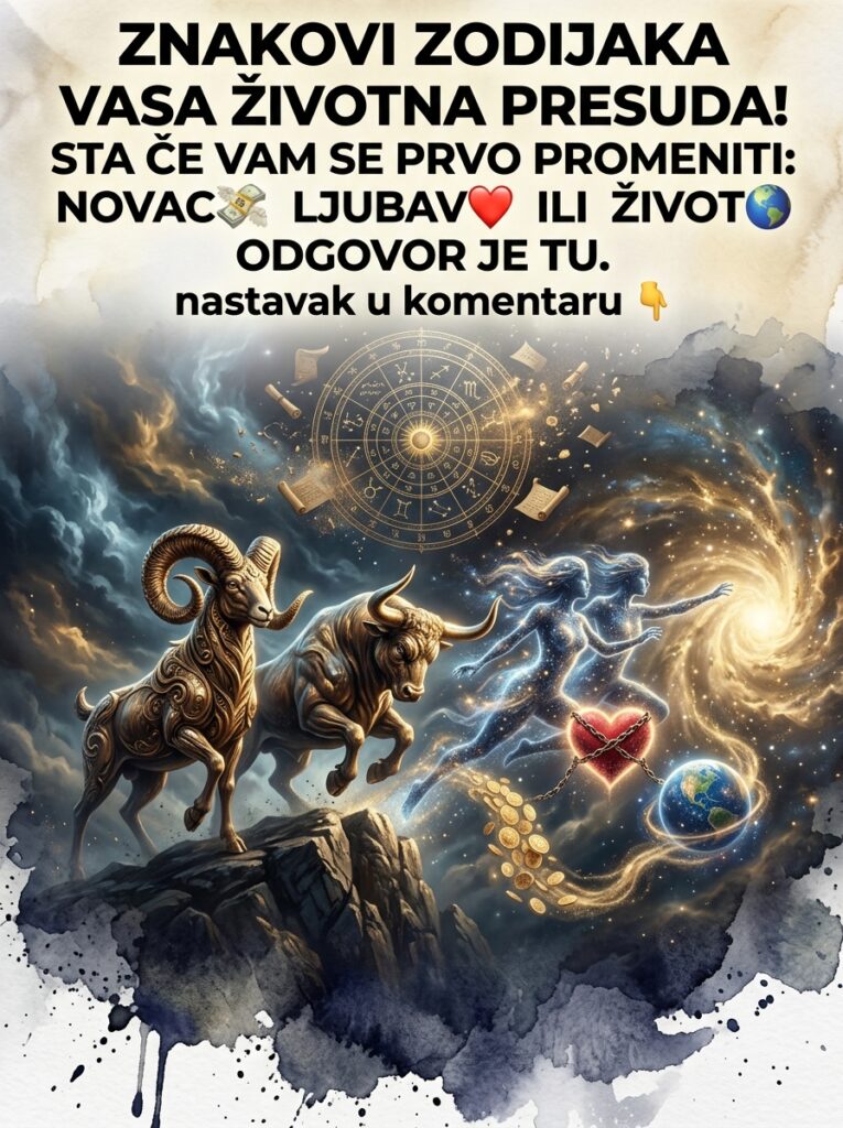 VAŠA ŽIVOTNA PRESUDA: Šta će vam se prvo promeniti – Novac 💸, Ljubav ❤️ ili Život 🌍? Surova istina za Ovna, Bika i Blizance
